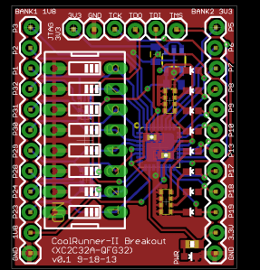 CPLD breakout board layout